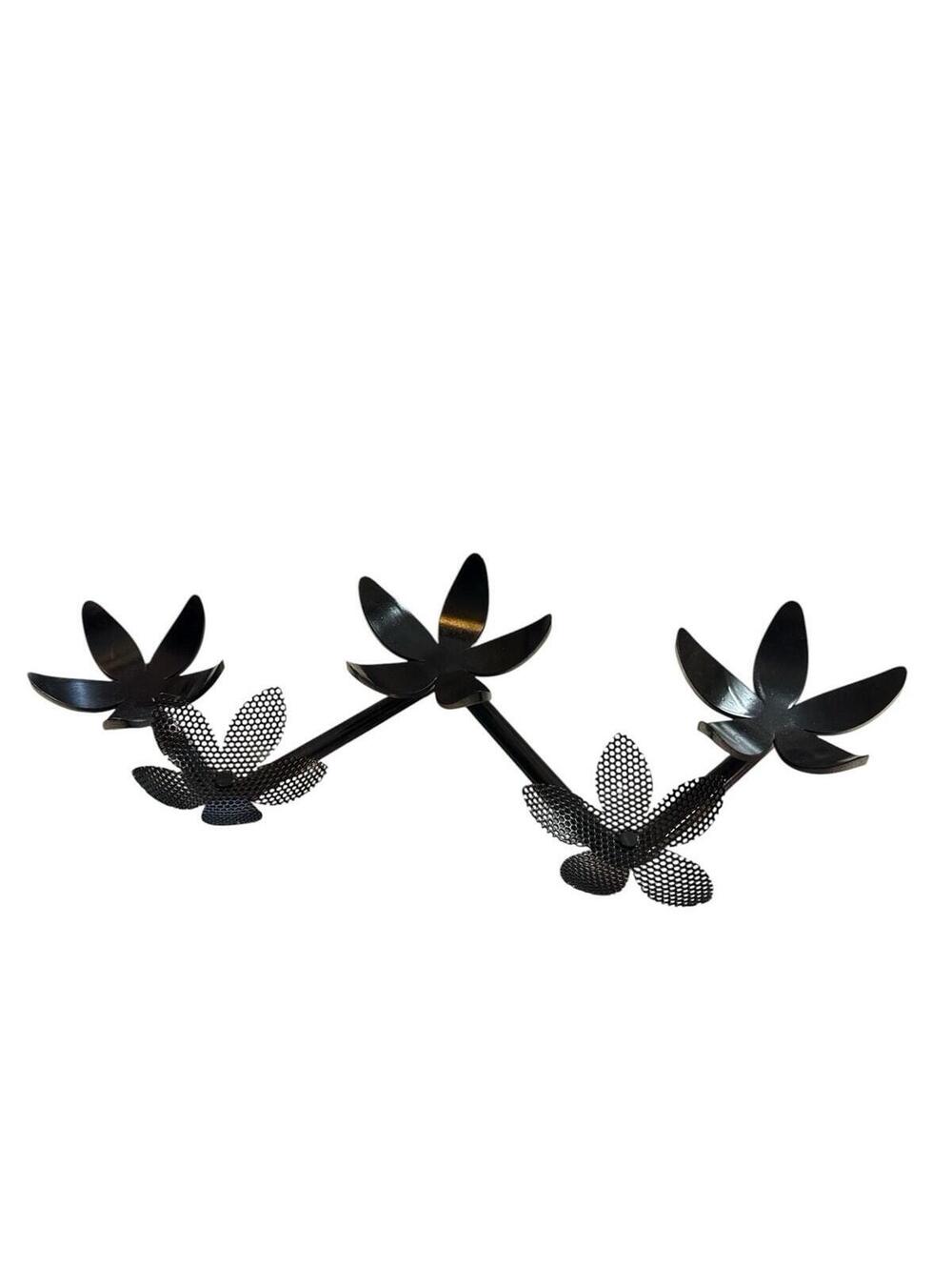 Umbra Design Alan Wisniewski Metal Flower Black Wall Hanging Jewelry 15" Long